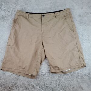 Dahui Hybrid Shorts Mens Sz 38 Tan Ripstop 10" Inseam‎ Chinos